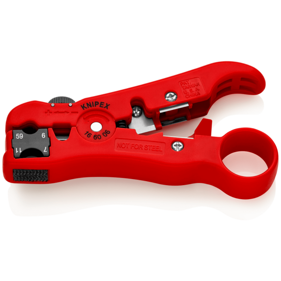 Unealta de dezizolare cabluri coaxiale si cabluri de date Knipex 16 60 06 SB