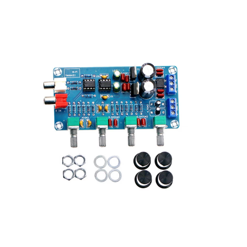 Modul preamplificare NE5532 XH-M164, 12 - 18 VAC, 4 benzi de reglaj