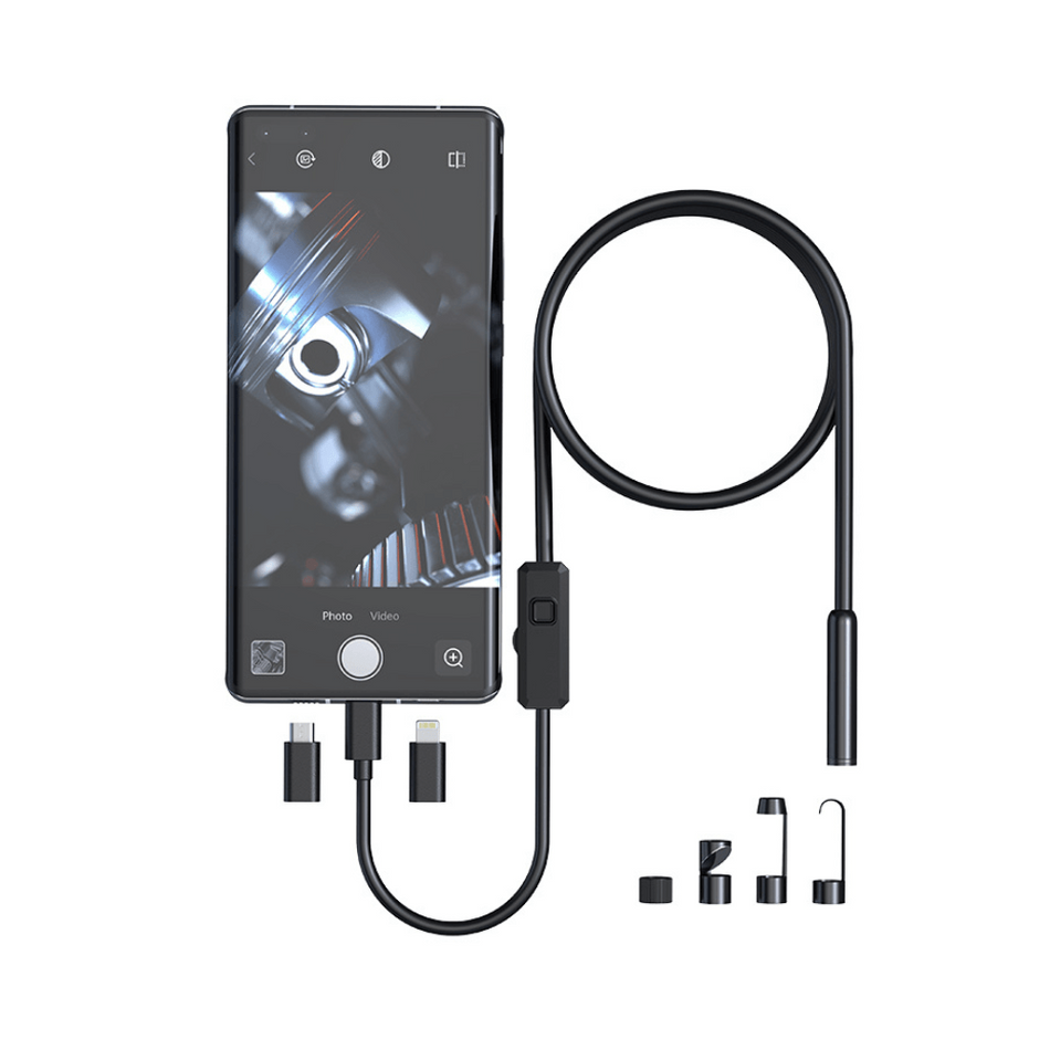 Camera endoscopica industriala HD, sonda 7.9mm, 2MP, compatibila iOS/Android, cablu 5m