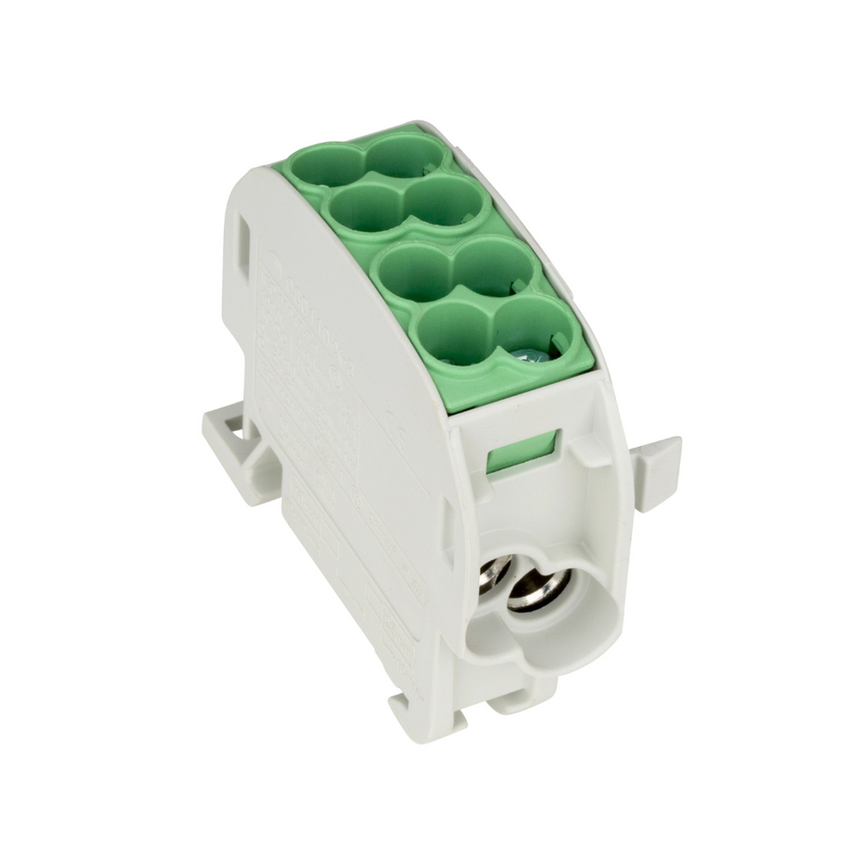 Clema de derivatie Izolata, Cu-Al, 1pol, 25mm, verde-galben, SCHRACK IKA26130-X-3