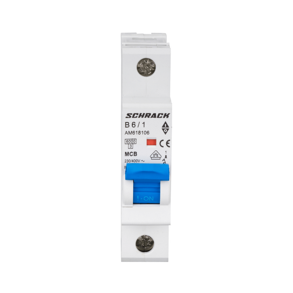 Intrerupator automat modular (MCB) AMPARO, 6kA, B 6A, 1 pol, SCHRACK AM618106