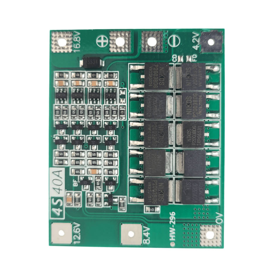 Modul BMS pentru acumulatori Litiu, 4S, 16.8V, 40A