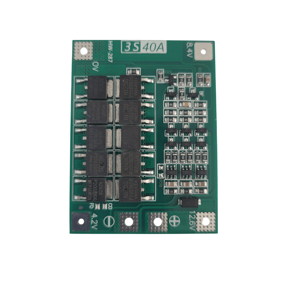 Modul BMS pentru acumulatori de Litiu, 3S, 12.6V, 40A