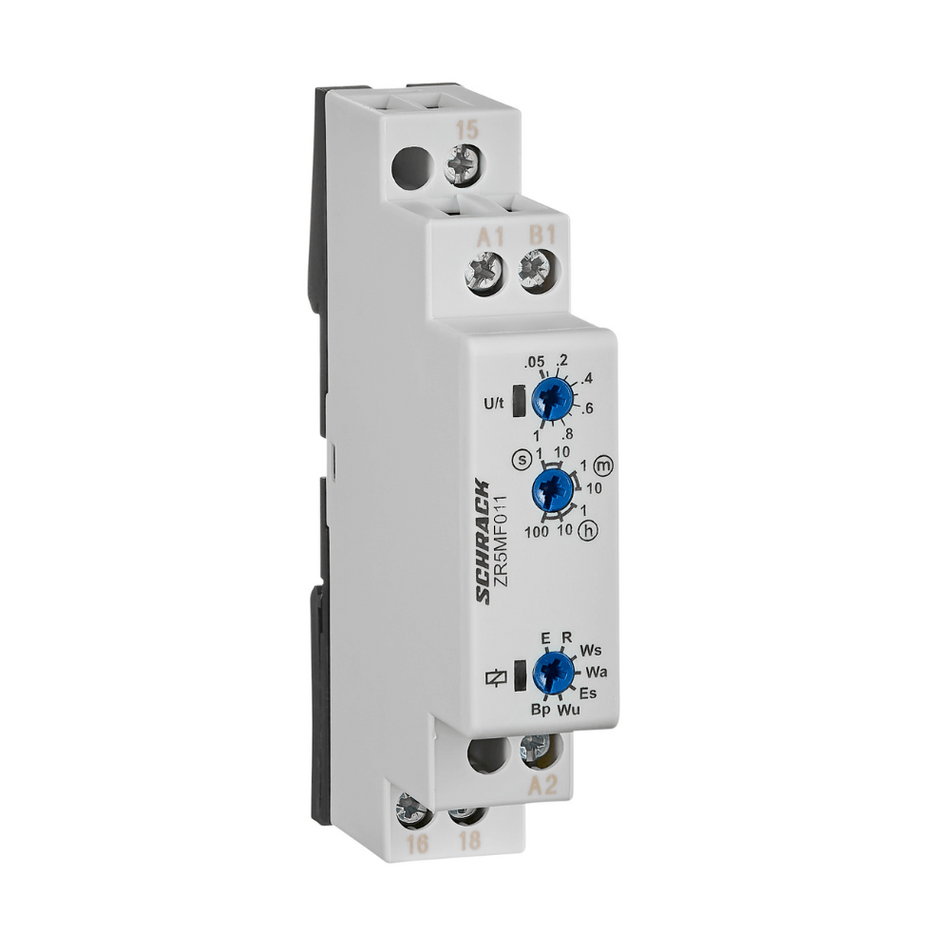 Releu de timp multifunctional 1CC, 12-240VAC/VDC, 8A, SCHRACK ZR5MF011