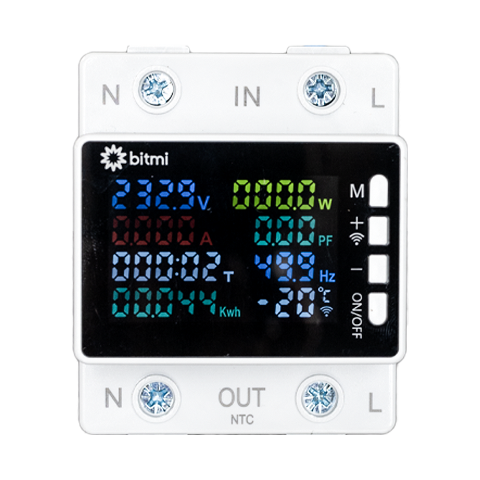Releu WiFi inteligent cu monitorizare energie si protectii multiple 63A, Bitmi 11859
