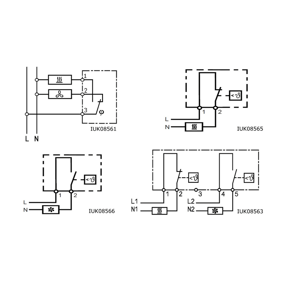 Termostat de ventilatie pentru dulapuri electrice, 1ND, SCHRACK IUK08566