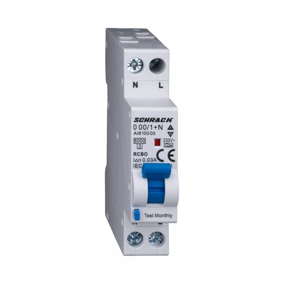 Diferential Tip A, B 16/003A, 1+N, 1 modul, 6kA, SCHRACK AI618516