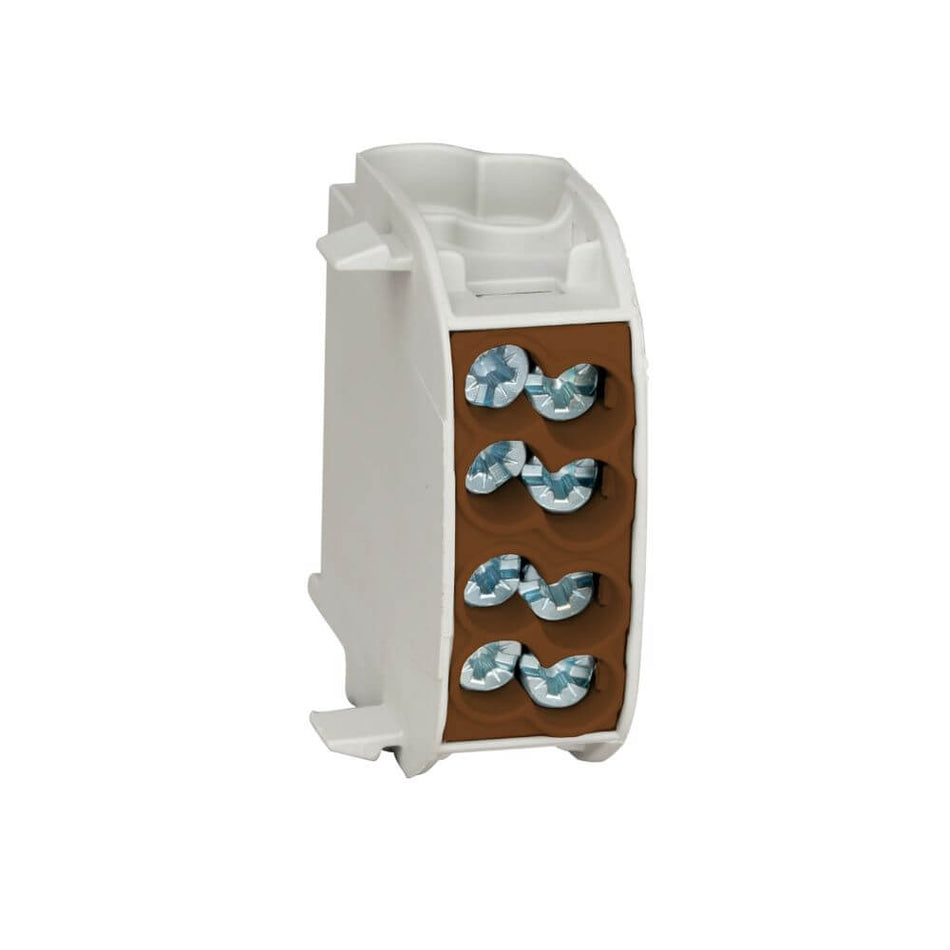 Clema derivatie, Cu, 25mm², 1pol, maro, SCHRACK IK026140-X-4