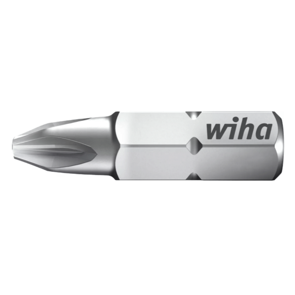 Set 10 biti standard 25mm 1/4 PZ2 - Wiha 24742