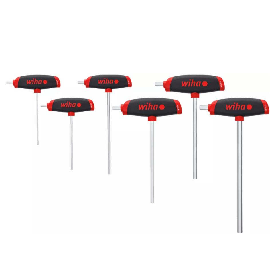 Set chei imbus hexagonale cu maner T ComfortGrip, 6 piese - Wiha 45620