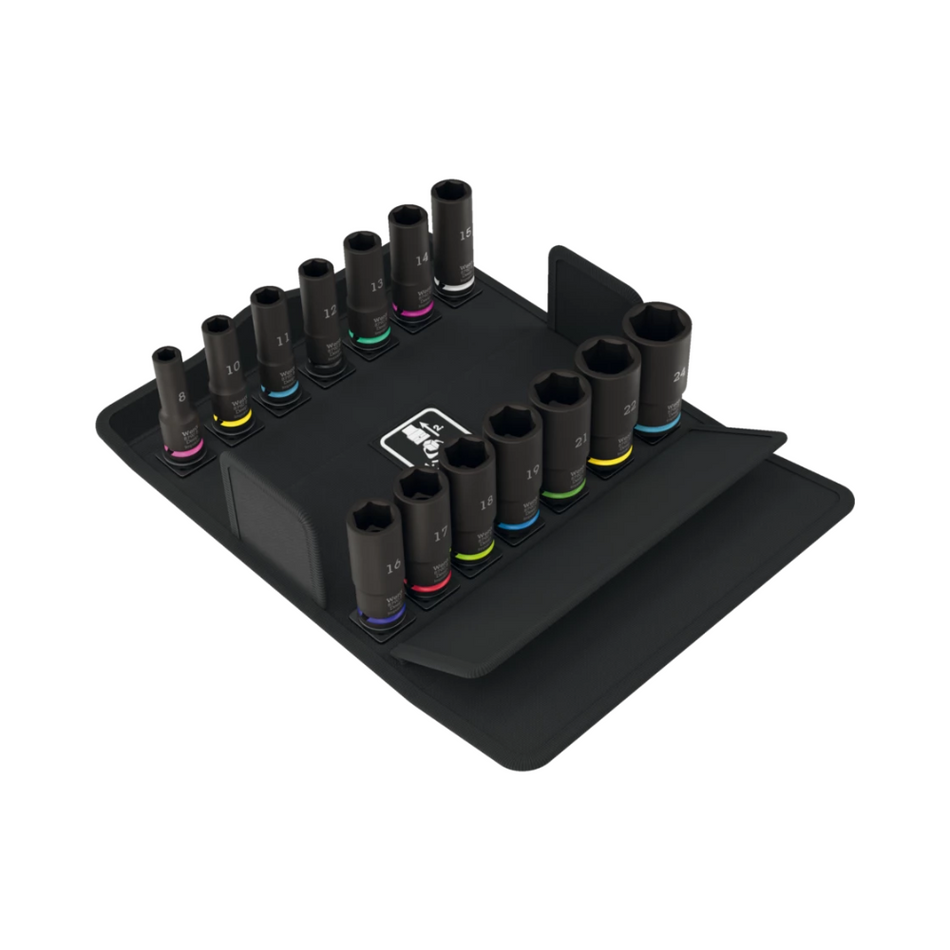 Set de chei tubulare de impact lungi, 8790 B, 3/8, 14 piese, Wera 05005580001
