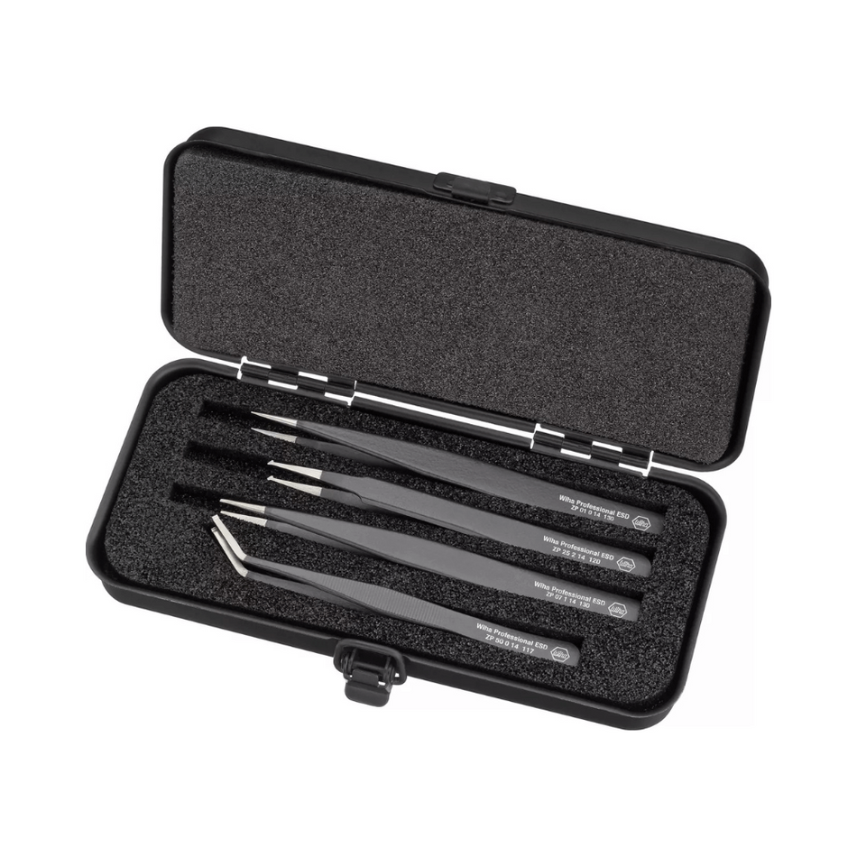 Set 4 pensete de precizie antistatice, WIHA Professional ESD 32349