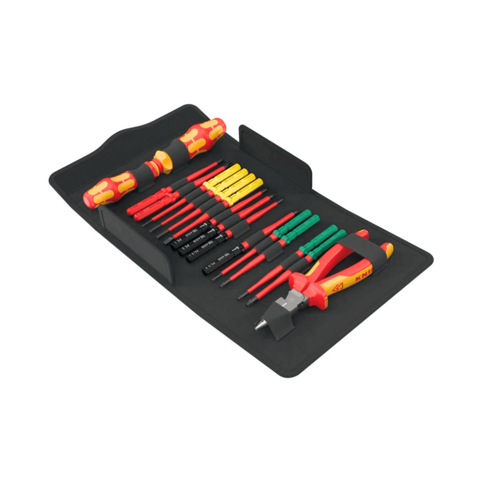 Set scule izolate Kraftform Kompakt VDE 17, 1000V, 17 piese, Wera 05006610001