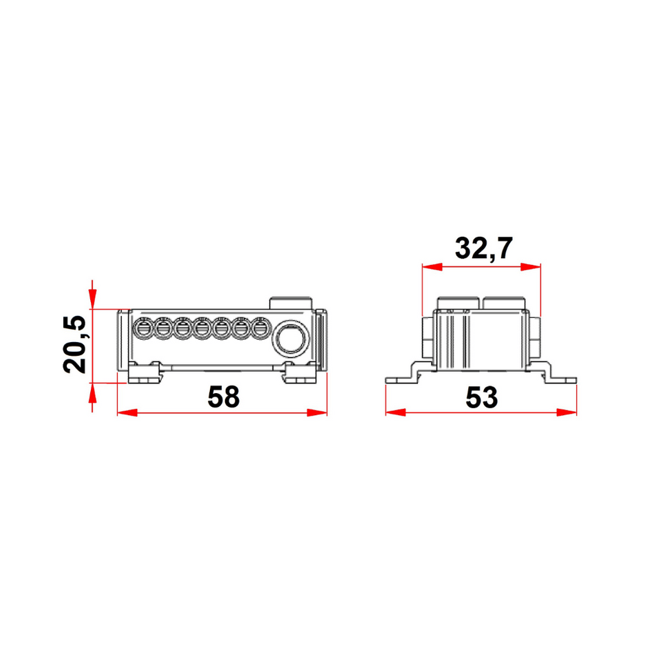 Clema cu conexiune rapida, Cu, 2x25 mmp, 14x4 mmp, albastru, SCHRACK IK021078